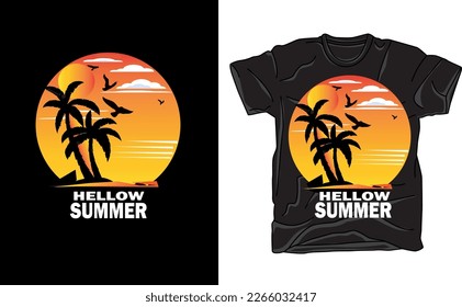 Hello summer vector, hello summer new design