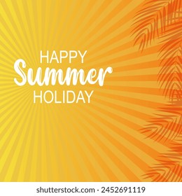 Hola Vector de verano. Cartel símbolo del verano. Hola fondo de verano.