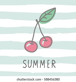 Hello summer vector print