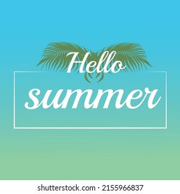 Hello summer vector for prints on t-shirts and bags, posters, cards.