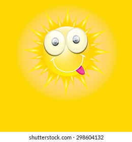 Hello Summer. vector summer smiling sun