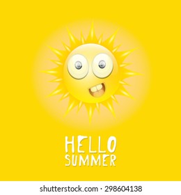 Hello Summer. vector summer smiling sun
