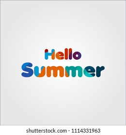 Hello Summer Vector Template Design Illustration