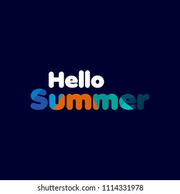 Hello Summer Vector Template Design Illustration