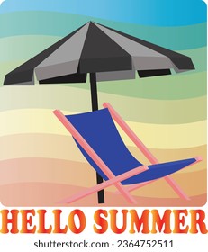 Hello summer vector t-shirt design