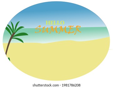 hello summer for web background designs, banners and holiday themes