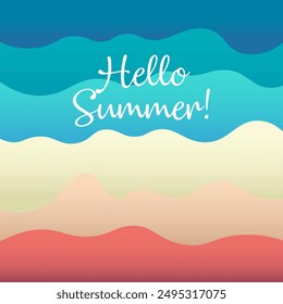 Hello summer. Welcome summer vector. Summertime vector.