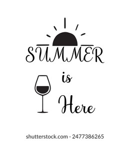 HELLO SUMMER written with colored . Eps 10. summer is here typography.