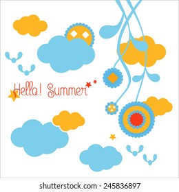 Hello summer2 Card Design