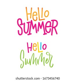 Hallo Sommerset von zwei Zeichen. Handschrift für den Laden. Vektorillustration typografische Design-Element für Banner, Social Media, Karte, Druck, Poster.