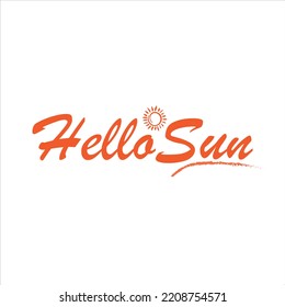 hello sun summer vector art