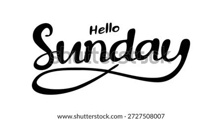hello Sunday creative typography design.