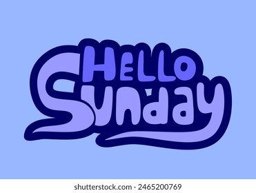 Hello Sunday Typography draw Style Design