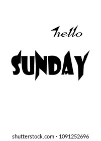 Hello Sunday. vector effect stretch illustration