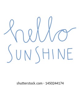 Hello Sunshine Hand Letting Minimalist Sign