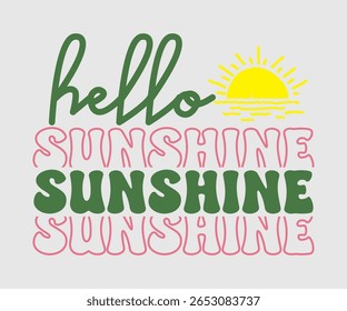 Hello Sunshine, Happy Spring Eps design, Spring Eps Cut File, Hoppy t shirt, Bunny and spring Eps, Egg for Kids, Cut File Cricut