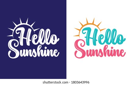 Hello Sunshine Printable Vector Illustration