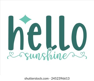 Hallo Sunshine Typografie T-Shirt Design