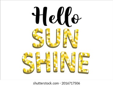 hello sunshine vector art design