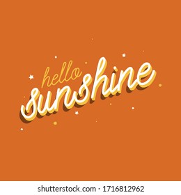 Hello Sunshine Vector Card Lettering