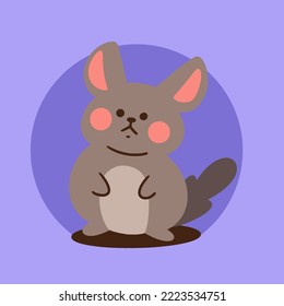 hello sweet chinchilla 2 character doodle vector art asset