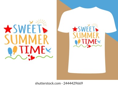 Hello sweet Summer  vibes T- shirt Design, Shady beach Summer -shirt Sunshine on my Mind, Summer typography, vibes, Sun, fashion ,print vector T-shirt Design.