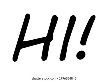 Hello text background on white background.