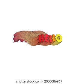 hello text blendtool illustration vector icon colorful text