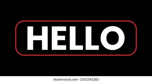 Hello text effect on green screen 