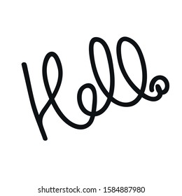 Hello Text Element Emblema Art Vector Stock Vector (Royalty Free ...