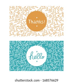 Hello and thanks cards