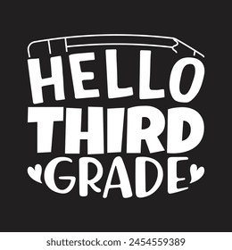 Hello third grade vector design