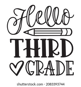 hello thrid grade background inspirational quotes typography lettering design