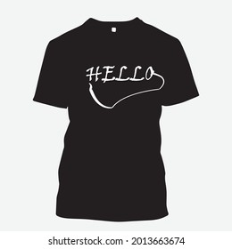 HELLO T-shirt design Template .