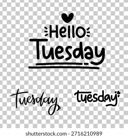 Mensaje de texto del icono de Hola martes, Hola martes.