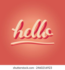 Hello type art font Hola