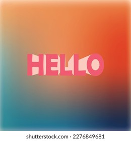Hello Typography retro design 2023 for greeting banners, posters, t-shirts, bags, mugs, cards, posters