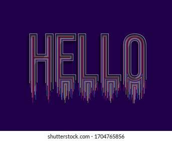 Hello typography vector design for greeting cards and poster, design template for birthday celebration
