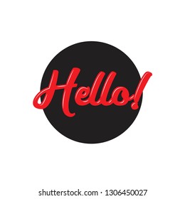 Hello Typography Vector Template