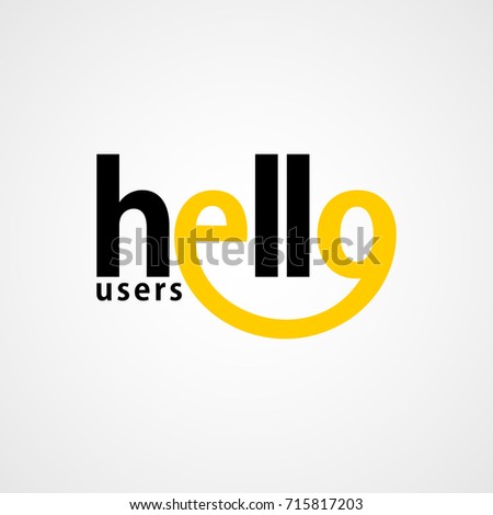 Hello Users Logo Vector Template Design