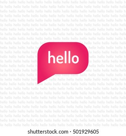 Hello vector balloon