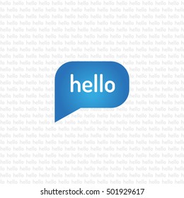 Hello vector balloon