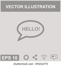 The hello vector  icon.