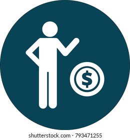 hello vector icon  businessman icon