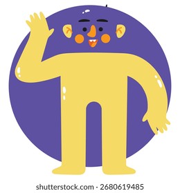 Hola Ilustración vectorial. Diseño minimalista plano. Ilustración editable para el Web, móvil, impresión