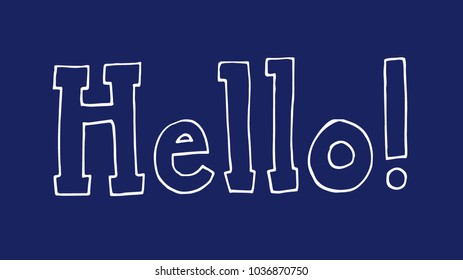 Hello vector lettering