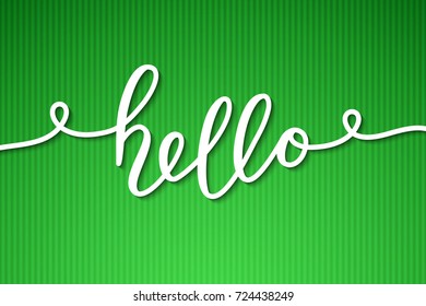 hello vector lettering, card with handwritten text