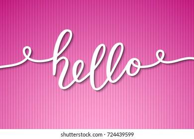 hello vector lettering, card with handwritten text