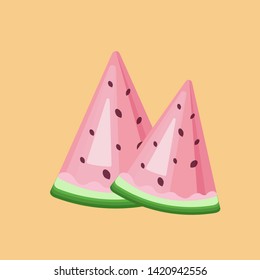 Hello watermelon summer fresh. Vector illustration.