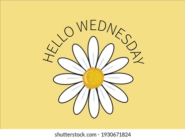 hello wednesday hand drawn design vector art